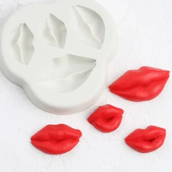 Bakeware Silikono Formų Minkštas 3D Lūpų Pelėsių Minkštas Tortas Dekoravimo Priemonės Silikono Šokolado Gumpaste Pelėsių Torto Įrankius, H907 1064
