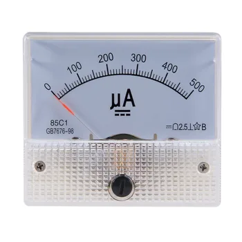 Žymiklį DC micro ammeter DC 0-100uA 50uA 200uA 500uA Analoginis Skydelis AMP Srovės Matuoklis Ammeter Gabaritas Amperemeter 85C1