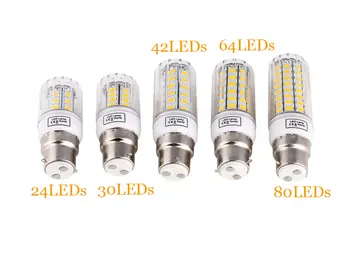 LED Kukurūzų Lemputės SMD 5730 B22 taupiosios Lemputės 7W 12W 15W 20W 25W Led Lempos Bombillas Šviesos Lampada Apšvietimo Pakeisti Halogeninės