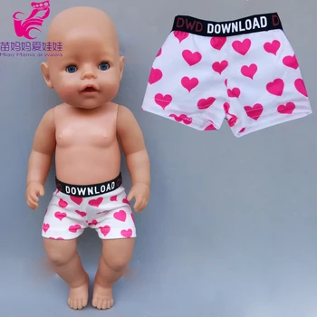 43cm baby new born lėlės medvilnės trumpos kelnės 18 colių mergaitė berniukas lėlės pagal kelnes lėlės drabužiai