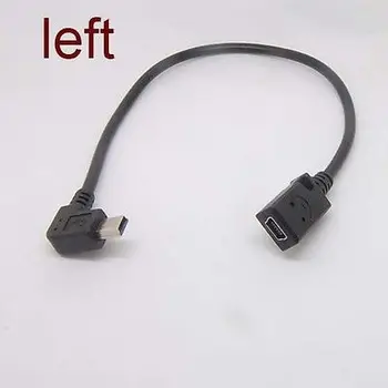 90 4 Laipsnio kampas mini USB Female į Mini B 5 Pin Male kabelio Adapteris