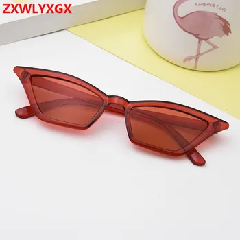 ZXWLYXGX 2020 naujas cat eye akiniai nuo saulės moterims prekės ženklo dizaino retro spalvinga skaidrūs spalvinga mados cateye saulės akiniai vyrams UV400 10235