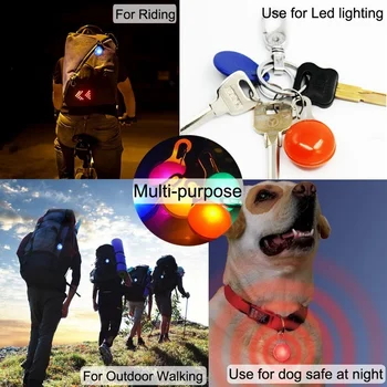 LED Mirksi Pedantas Naktį Šviesos Mini Pet Saugos paketų prižiūrėtojų raktinę Naktį, Šviesos, saugumo šviesos Pakabukas Šuo, Katė Mažylis LED Mirksi Pedantas