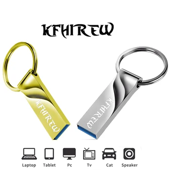 KFHIREW metalinis Tušinukas Diskas 128GB Key USB Flash 64GB Pendrive 32GB cle usb atminties 16GB USB Flash Drive 8GB nemokamai Tipas-c adapter 10317