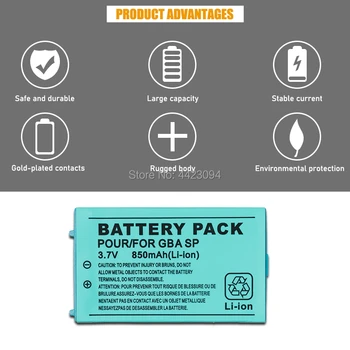 1PCS), 3,7 V 850mAh Įkraunama Ličio-jonų Baterija + Įrankio Pack Rinkinys, skirtas 