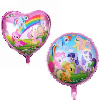 Mano mažai pony folija balionai su 18inch vaivorykštė skaičius balionu mergina gimtadienis Stalo dekoravimo, Kūdikių Dušas 1052