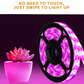 LEADLY viso Spektro LED Grow Lempa Juostelės Touch USB LED Augalų Auga Juostelės 2835SMD Reguliuojamas Augti Žiburiai Augalų, Gėlių Daigų