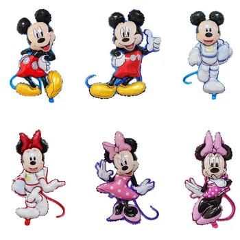 Naujas Mickey Minnie Mouse Folija Balionai Animacinių filmų Balons Gimtadienio Apdailos Vaikai Kūdikio dušas Šalis Žaislai balons Kamuolys