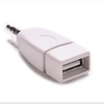 Automobilis Naujas Konverteris Adapteris USB 2.0 Moterų 3,5 mm Male AUX Audio Patvarus Automobilis Kištuko Lizdas