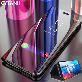 Smart Veidrodis, Flip Case for Samsung Galaxy Note 10 Lite Note10 Šviesos 10lite Note10lite N770F Stovėti Knyga, Telefono Dangtelį Fundas Coque