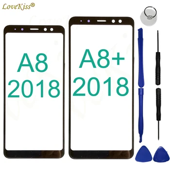 A8 A8+ 2018 Touchscreen Priekinis Skydelis Samsung Galaxy A8 Plius A8Plus 2018 A730 A530 Jutiklinio Ekrano Jutiklis LCD Ekranas Stiklas Dangtis 11320