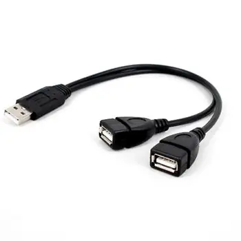 USB 2.0 male 2 Dual USB Moteris Duomenų centro Maitinimo Adapteris, USB Kabelis Laidą Įkrovimo Galia ilgiklis Splitter V3D5