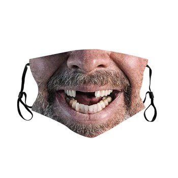 Mascarilla Unisex 3D Kūrybos Juokinga Spausdinimo Lauko Kaukė Medvilnės galima Skalbti Daugkartinių Veido Kaukė Reguliuojamas Earloops Maske Masque