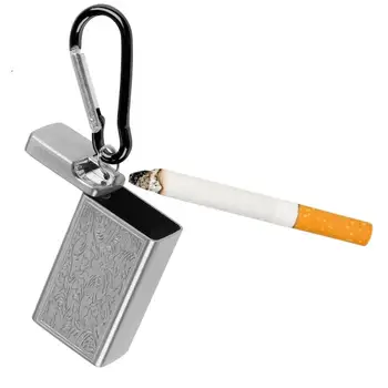 Mini Nešiojamą Peleninę Cigarečių Keychain Naudoti Lauko sąlygomis Kišenėje Rūkymas Rūkymas Pelenų Dėklas su Dangčiu Key Chain Kelionės