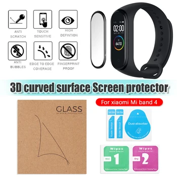 3D Filmas Xiaomi Mi Juosta 4 Raštas Minkšta Stiklo Mi Juosta 4 Dirželis, Ekrano Apsaugos Atveju Apsauginis Smart Priedai 11863