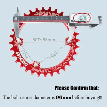 96 BCD-S Ovalo formos, neįtikėtinai stiprios MTB Dviratį 32T 34T 36T 38T Grandinės Žiedas aplink Kalnų Dviratį Dviračiu Chainwheel Tinka SHIMANO XT XTR SLX