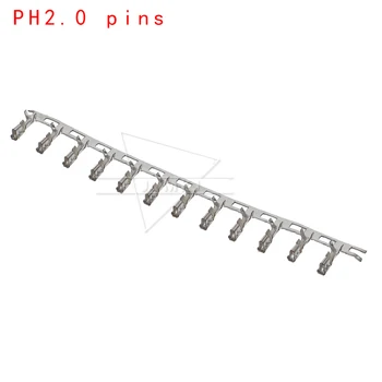 50pcs/DAUG DĻSV PH 2.0 jungtis vyrų stačiu kampu medžiagos PH2.0, 2mm Jungtys Veda 2P 3P 4P 5P 6P 7P 8P 9P 11P 10P 12 pin Header PH-AW 2.0 mm 1295
