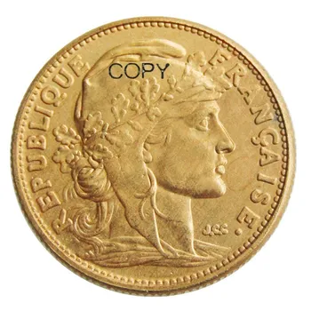 Rinkinys (1899-1914) 12pcs kitą Datą Pasirinko Prancūzija 10 Frankų Gaidys Auksą, Sidabrą, Kopijuoti Papuošti Monetos