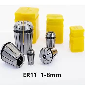 ER11 1mm, 2mm 3mm 3.175 4mm 5mm, 6mm 7 8mm CNC Apdirbimo Centras, Drožyba Mašina Tikslumo Pavasario chuck Įrankių laikiklis frezavimo cutter
