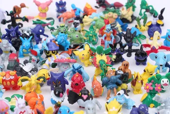 TAKARA TOMY Pokemons 24 vnt Pikachu veiksmų skaičius, vaikų žaislai, Gimtadienio, Kalėdų dovanos, 2-3 cm Mini Monstras Statulėlės Vaikams 1412
