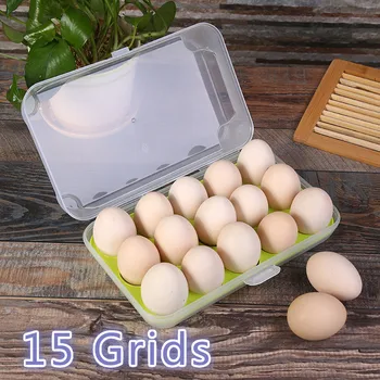15 Kiaušinių Laikiklis Dėklas Saugojimui Plastiko Šaldytuve Kiaušinių Langelis Konteinerio Anti-susidūrimo Skaidrus Kiaušinių Dėžės, Virtuvės Įrankiai 14763