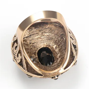 Derliaus Prabangus Raudonas Akmuo Didelis Žiedai moterims, Papuošalų, Kristalų, Aukso Vestuviniai Žiedai moterų juodas cirkonis žiedas moterims moteriški šalis žiedas 15279