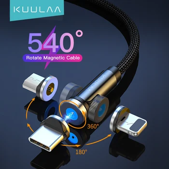 KUULAA Magnetinio USB Kabelis USB C Tipo Mikro Įkroviklio Laidą 