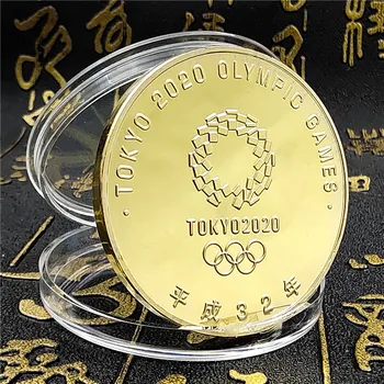 Japonija 2020 metų Olimpinių Žaidimas Sidabro Aukso Monetų Kolekcionieriams Suvenyrų Dia 40mm Progines Monetas už Meno Kolekcija Dovana 16982