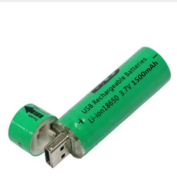 1PCS USB didelės galios akumuliatoriaus įkrovimo lizdas 18650 žibintuvėlis baterija žibintuvėlio baterijos Mini USB įkrovimo Baterija (akumuliatorius 1823