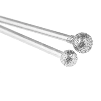 6Pcs Diamond Sferiniai Poliravimo, Šlifavimo Galvos Montuojamas Taškų Šlifavimo Tiek Dremel Rotaciniai Įrankiai F Adata 2.35 mm Kotu