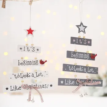 1PC Restorano Kalėdiniai Papuošalai Medžio Ornamentas, Raštas Star Raštuotas Kabinti Priedai, Reikmenys Kalėdų Papuošalai