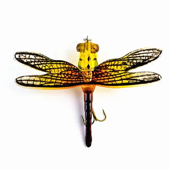 Naujas Topwater Dragonfly Sausų Musių Vabzdžių Skristi Žvejybos Masalas 6g 75mm Upėtakis Popper Dirbtinis Masalas Wobblers Už Velkamosiomis Sunku Suvilioti 1914