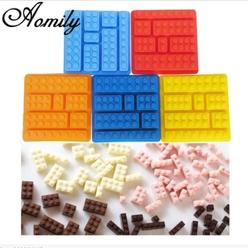 Aomily Kūrybos Kūrimo Bloko Formos 3D Silicio Šokolado Želė Saldainiai, Tortas Pelėsių 