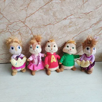 Alvin and the Chipmunks Pliušinis žaislas Alvin Simonas Theodore Brittany Jeanette Filmą iškamša Lėlė, Vaikams, Žaislas, Atostogų Dovanų