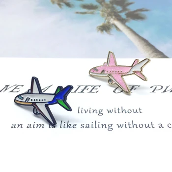 Nauja asmenybė, mėlyna rožinė lėktuvo metalo ženklelis pin pasaulyje plaukioja visatos animacinių filmų lėktuvo vaikai, kaip sagė dovanų