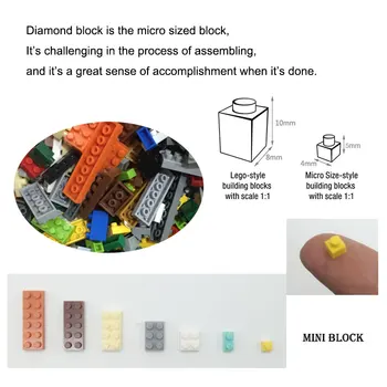 Visų Rūšių Mini Statybiniai Blokai, Vaikams, Žaislai, Micro Plytų Deimantų Dydis VIP Nuorodą Su dėžute 2043