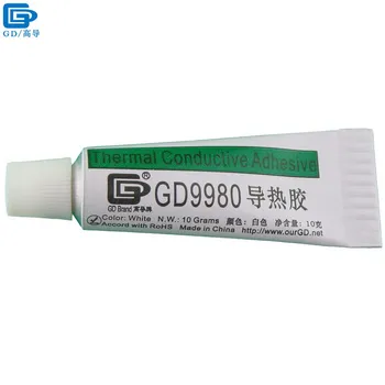 Grynasis Svoris-10 Gramų Greito Kietėjimo Aliuminio Minkštas Vamzdis Pakuotės Balta GD9980 Terminės Lipnios Cemento Klijai, Silikoninė, LED VGA ST10