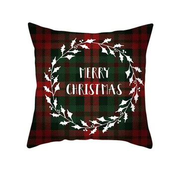 Kalėdinė dekoracija pagalvės užvalkalą raidė raudona patikrintas modelis pagalvėlė padengti geometrijos Kalėdų gyvenamasis kambarys apdailos pagalvės užvalkalą 20629