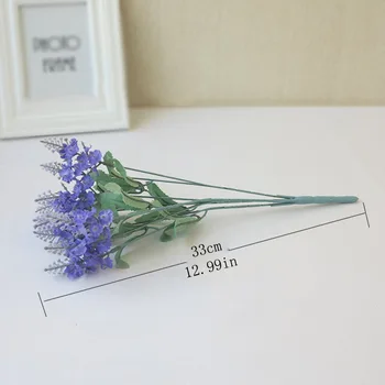 10 Galvų Romantiška Provanso Levandų Šilko Dirbtinės Gėlės Violetinės Puokštė Plastiko Netikrą Gėlės Baltos Namų Vestuvių Dekoravimas 21195