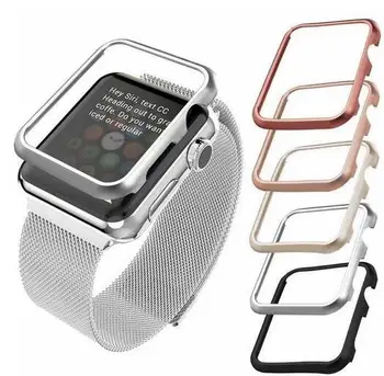 Aukštos kokybės Case cover For Apple Watch band 42mm 38mm 40mm 44mm už iwatch serijos se 6 5 4 3 2 1 metalo rėmelis apsaugos Atveju 21520