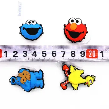 Karšto pardavimo 1pcs Batų Papuošimai 3D Sesame Street Stiliaus Batų Žavesio Elmo/Didelis Paukštis/Cookie Monster Batų Priedai tinka Vaikams Dovanos 21650