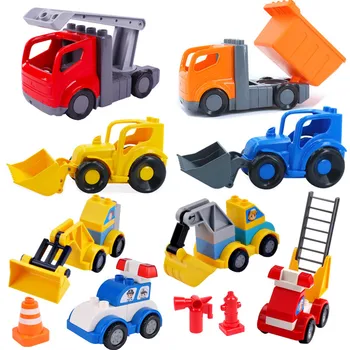 Ekskavatorių Kopėčių Gaisro Sunkvežimių Reikmenys, Statyba Blokai Švietimo Žaislai Vaikams Suderinama su Duploed vaikų Žaislų vaikams dovanų