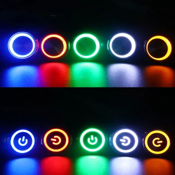 16mm metalo mygtukas jungiklis žiedas lempos galios simbolis mygtukas Vandeniui LED šviesos savarankiškai užraktas savarankiškai nustatyti iš naujo mygtuką, 1NO1NC