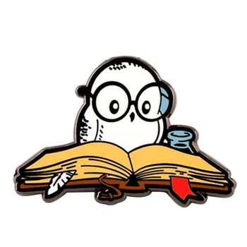 Skaitymas yra stebuklinga pin juokinga literatūros pelėda ženklelis bibliotekininkė mokiniams mokytojas bookworm dovana 22171
