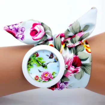 Shsby naujas unikalus Ponios gėlių medžiaga laikrodis mados moterų suknelė, žiūrėti aukštos kokybės audinio žiūrėti saldus mergaičių Apyrankę žiūrėti 23385