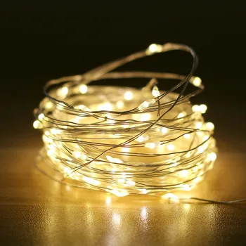 ANBLUB 1M 2M 5M 10M, 20M Silver LED String žibintai Naujųjų Metų Pasakų Žibintai Girliandą Kalėdų Vestuves Atostogų Apdaila 24324