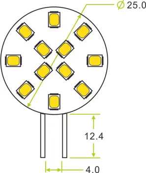 G4 LED Prožektorius 12LED 2835SMD ratas valdybos lemputė 12V 24V pritemdomi RV martine pakeitimo D25mm cystal chandle šviesos 1pcs/daug 25092