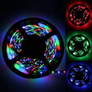 RGB SMD 2835 LED šviesos Juostelės 300 Led / 5M Naujųjų Metų String Juostelės RGB Spalvų, Aukštos Kokybės LED Lanksti Namų Puošybai Lempos 25160
