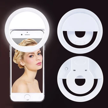 Profissional Selfie Grožio Lempa, Mobilusis Telefonas Objektyvas Nešiojamų Flash Žiedas Šviesos DIODŲ Šviesos Žiedas Apkaba, Skirta 