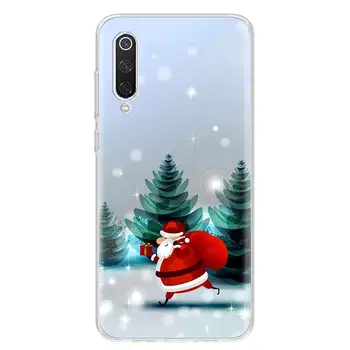 Naujųjų Metų Sniego Linksmų Kalėdų Santa Cla Telefoną Atveju Xiaomi Redmi 6A 7A 8A Note5 7 8 8T 9S 10 K20 K30 S2 MI8 9 6x CC9 F1 Li